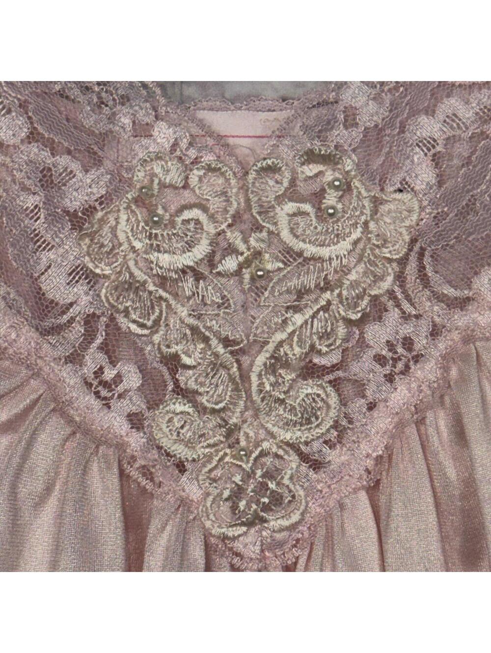 Just For Women Pink Lace Trim 3X Plus Size Nightgown - Picture 4 of 7